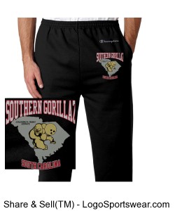 SG Sweat Pants (Black w/ Grey and Red Lettering) Design Zoom